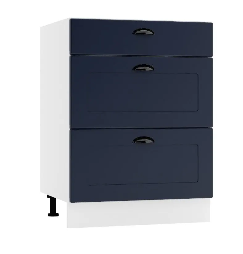 Szafka kuchenna stojąca 60 ADELE D60 S/3 granatowa I sklep meblowy MIRAT.