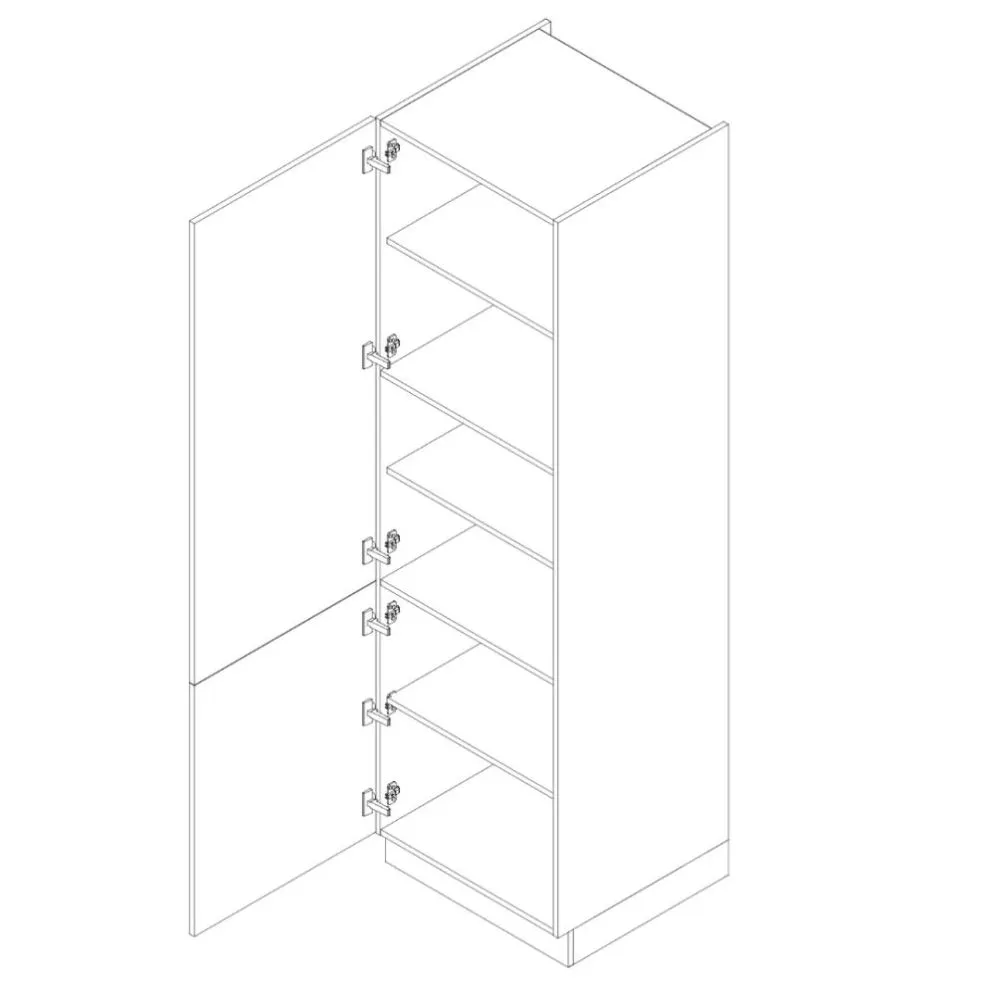 Szafka kuchenna stojąca 60 DENIS D60 SŁ/2133 P/L 2FR szara wysoka I MIRAT.  kolekcja DENIS