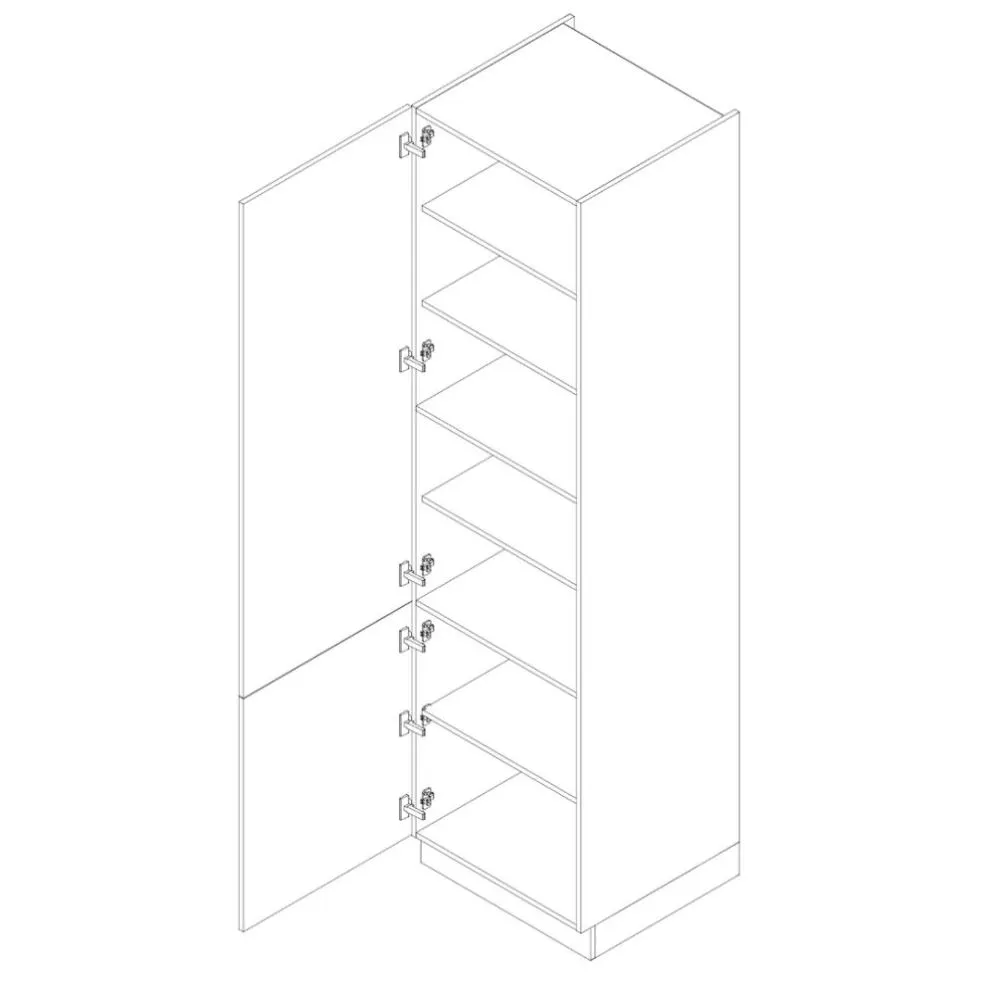 Polska szafka kuchenna stojąca 60 DENIS D60 SŁ/2333 P/L 2FR biała mat I sklep meblowy MIRAT. kolekcja DENIS