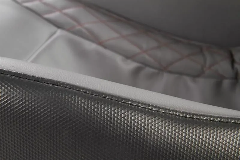 Fotel DOPIO ciemno szary/szary tapicerowany z funkcją masażu | MIRAT.