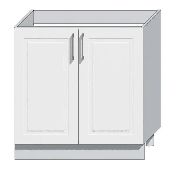 Szafka kuchenna stojąca 80 NATALIA D80 biała z uchwytami | MIRAT.  kolekcja NATALIA