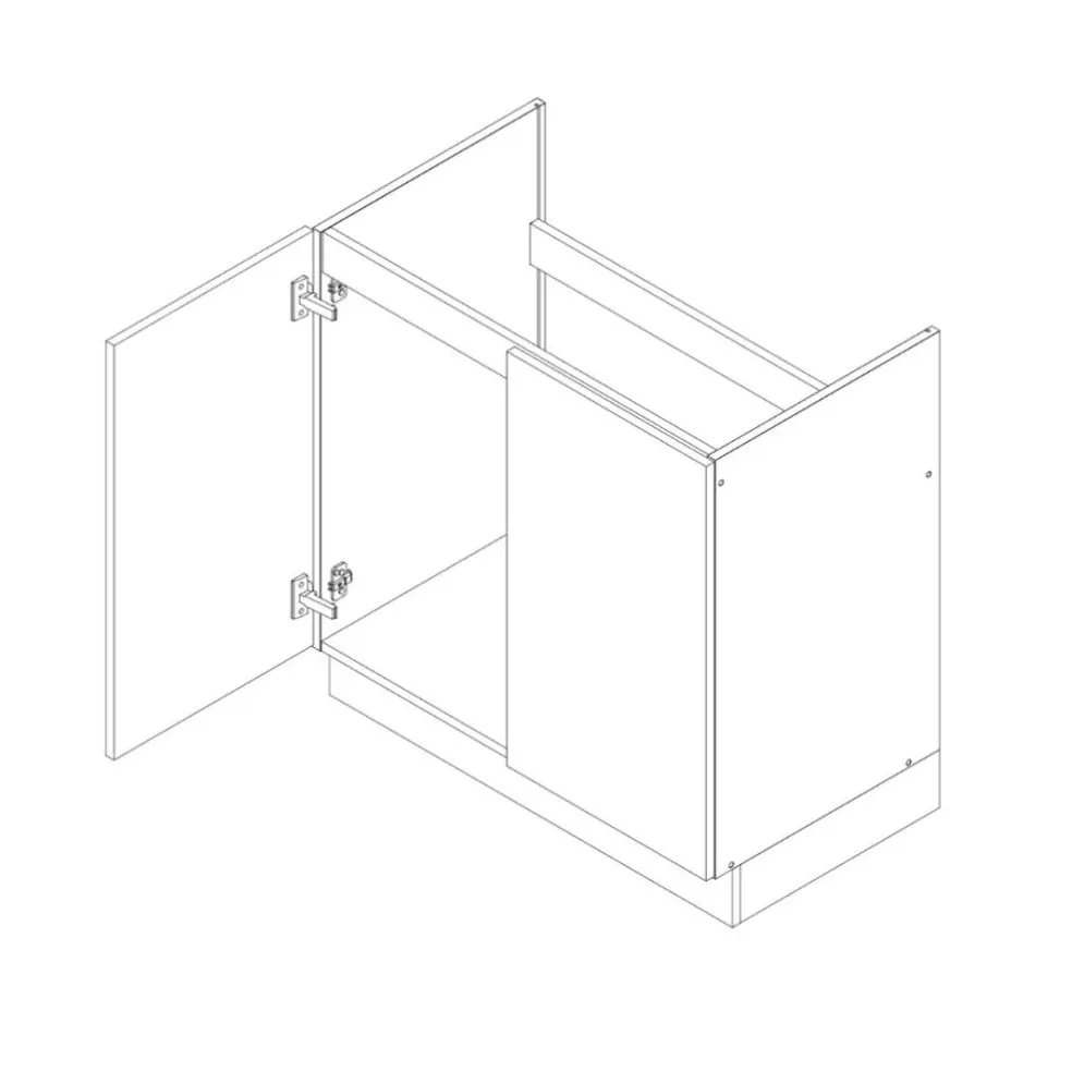Szafka pod zlewozmywak 80 DENIS D80ZL szara I MIRAT. kolekcja DENIS