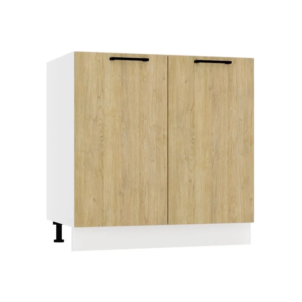 Dwudrzwiowa szafka kuchenna stojąca 80 DENIS D80 2D dąb London | MIRAT.  kolekcja DENIS