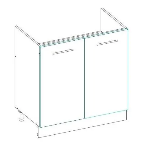 Nowoczesny zestaw mebli kuchennych PERŁA 260 dąb cremona/kaszmirowy I sklep meblowy MIRAT.