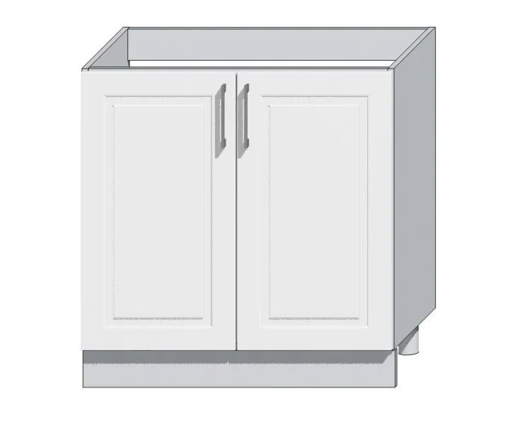 Szafka pod zlew 80 NATALIA D80 ZL biała do kuchni | MIRAT.  kolekcja NATALIA