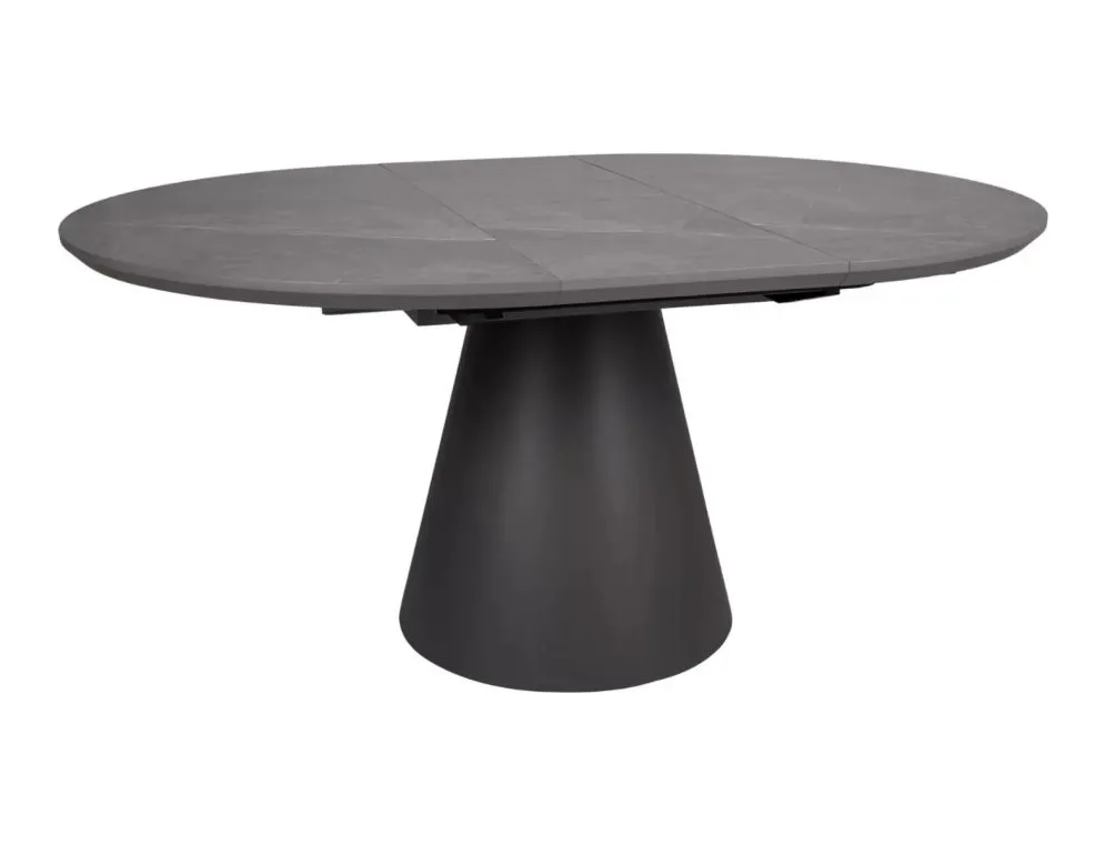 Stół rozkładany ANGEL II 120-160 cm marmur / czarny mat | MIRAT styl LOFT