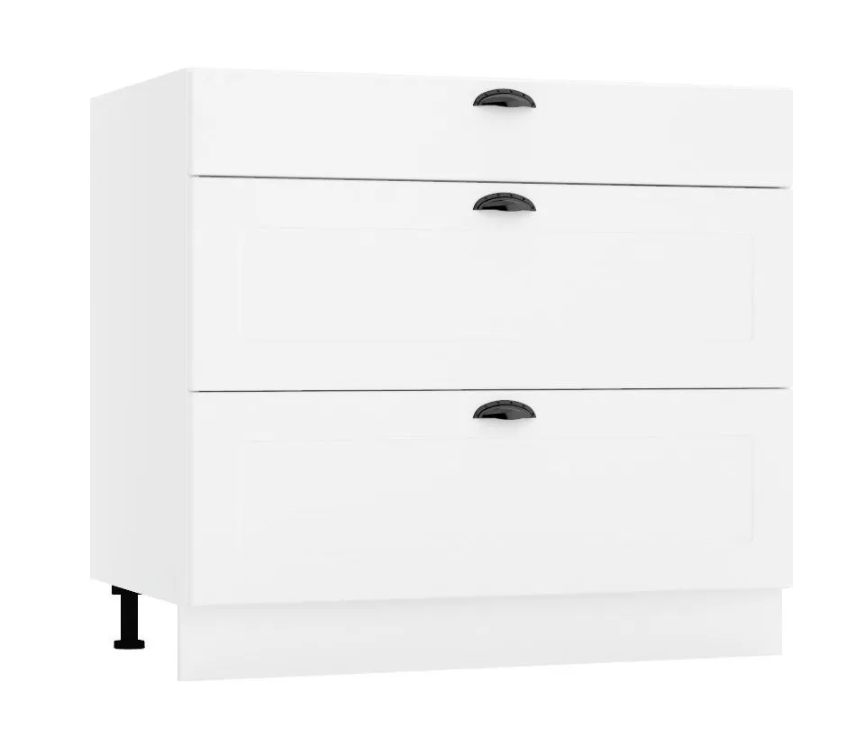 Szafka kuchenna stojąca 90 ADELE D90 S/3 PC biała I sklep meblowy MIRAT.