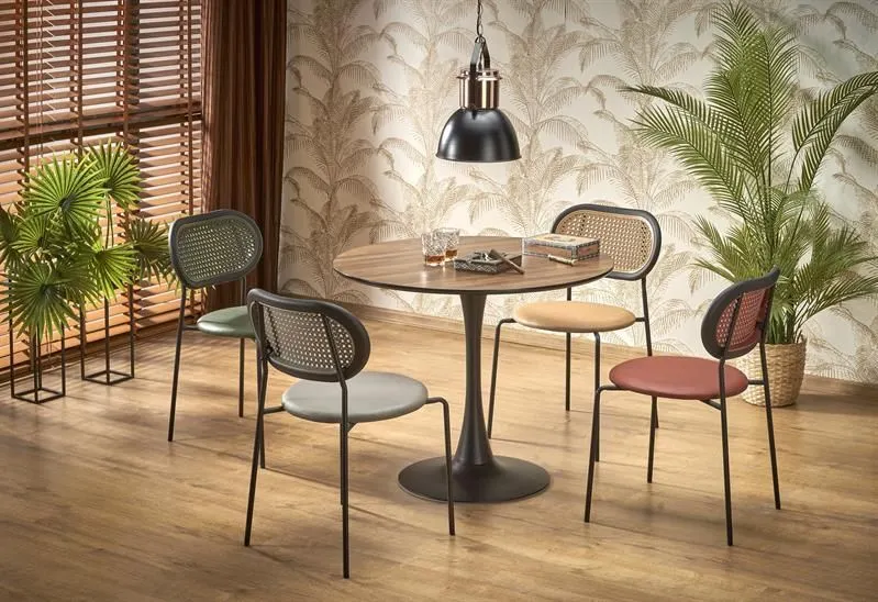 Stół OLMO okrągły na jednej nodze I sklep meblowy MIRAT. styl LOFT