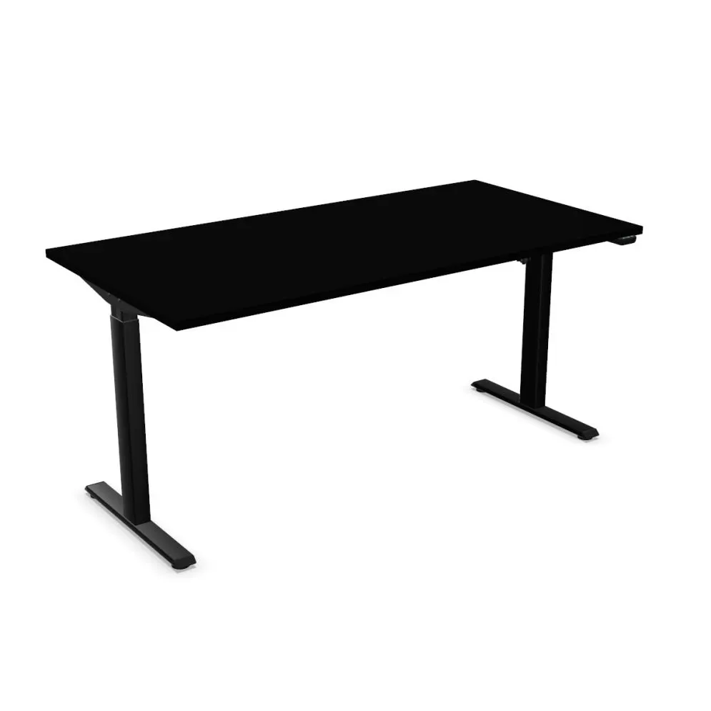 Biurko eCOMO 160x80cm czarne z regulacją wysokości do pracy I sklep meblowy MIRAT.