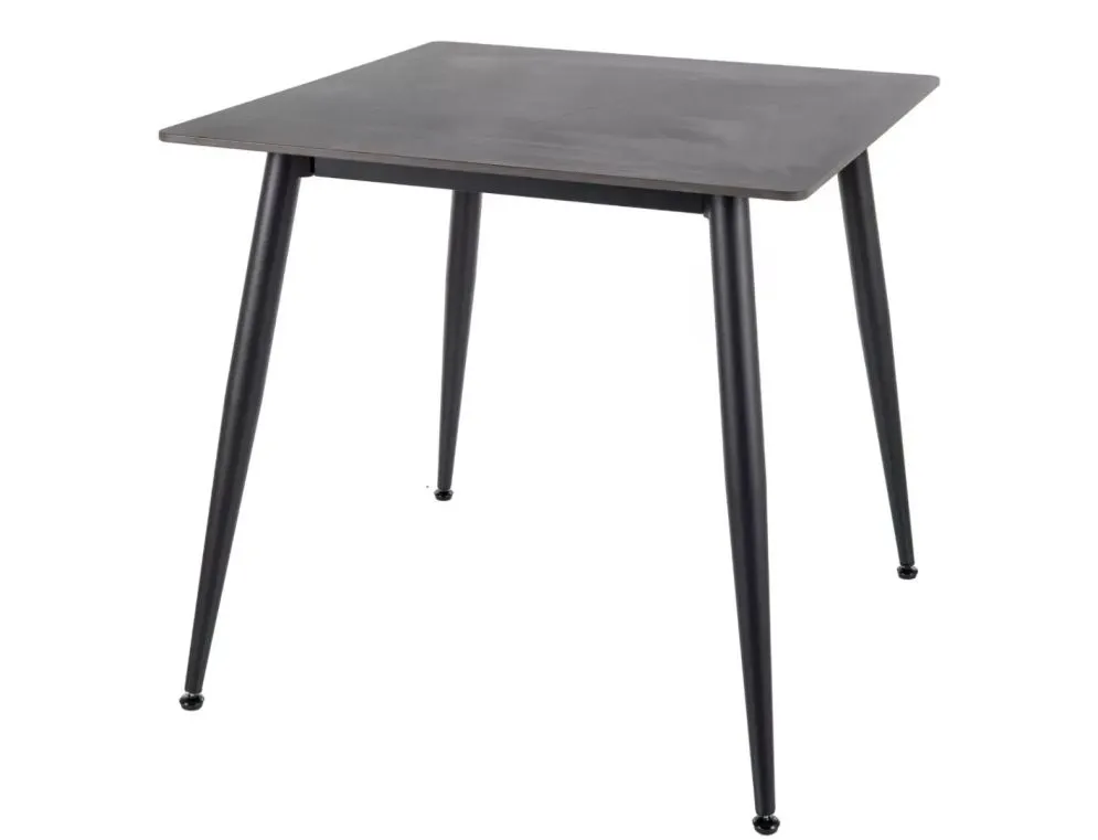 Kwadratowy stół ceramiczny Rion 80x80 cm czarny | MIRAT styl LOFT