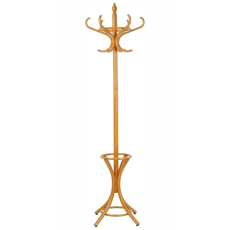 Wieszak drewniany WDR-1 dąb jasny stojący w stylu vintage | MIRAT. styl VINTAGE