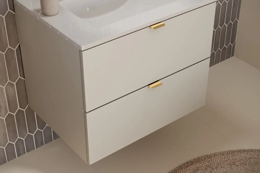 Szafka pod umywalkę DALIA CASHMERE 2S 80cm kaszmirowy mat I sklep meblowy MIRAT. styl SKANDYNAWSKI kolekcja DALIA CD