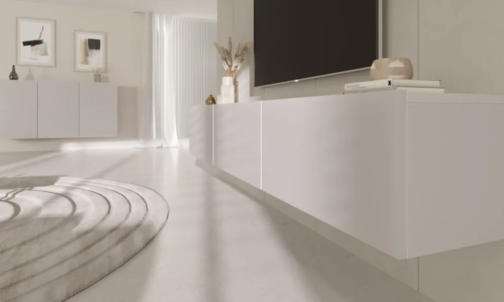 Szafka RTV GABI 180cm biała wisząca do salonu I sklep meblowy MIRAT.  kolekcja GABI