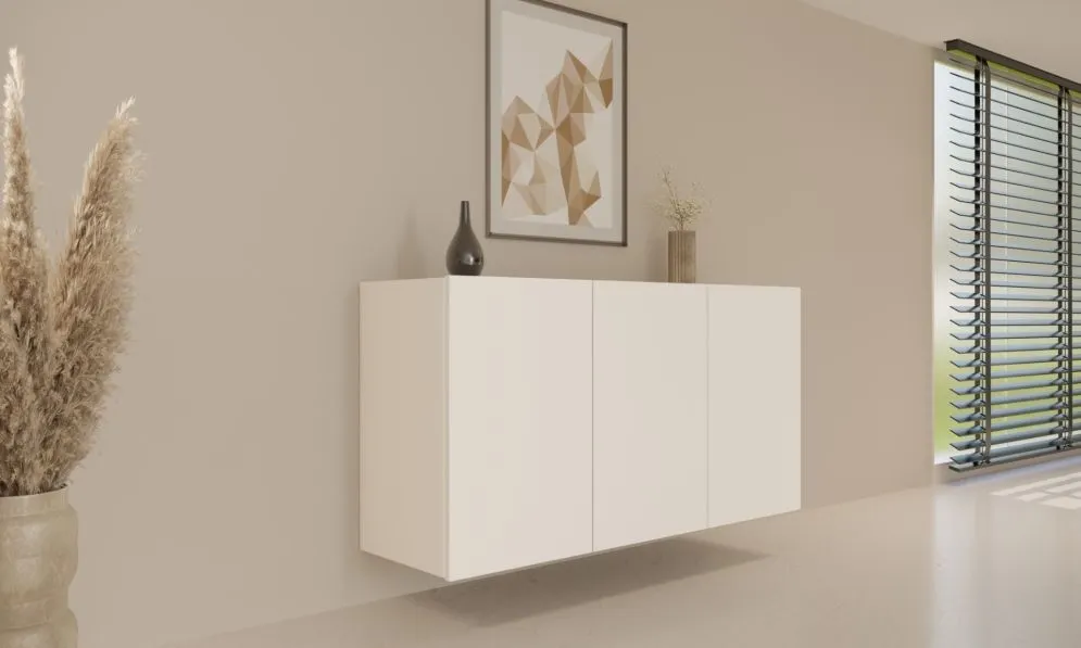 Komoda GABI 160cm biała wisząca z półkami I sklep meblowy MIRAT.  kolekcja GABI