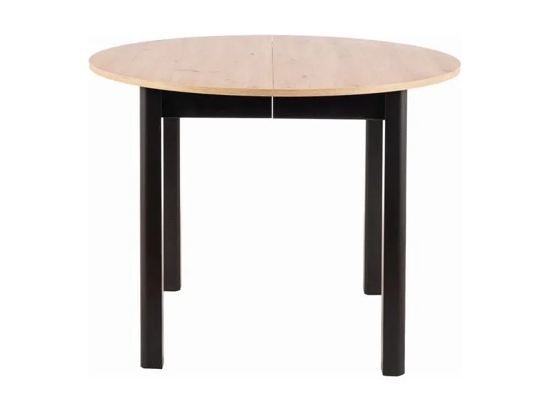 Stół rozkładany DANTE 102(142)x102 dąb artisan/czarny mat I sklep meblowy MIRAT. styl LOFT