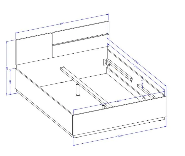 Łóżko CROSS 160x200 białe/czarne sypialniane I sklep meblowy MIRAT. styl SKANDYNAWSKI kolekcja HV-CROSS