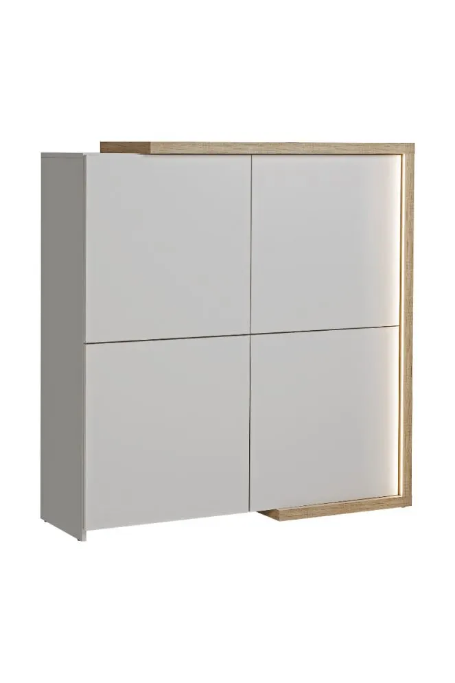 Komoda DASAR 4D kaszmir/dąb grand naturalny w stylu skandynawskim I sklep meblowy MIRAT. styl SKANDYNAWSKI kolekcja DASAR