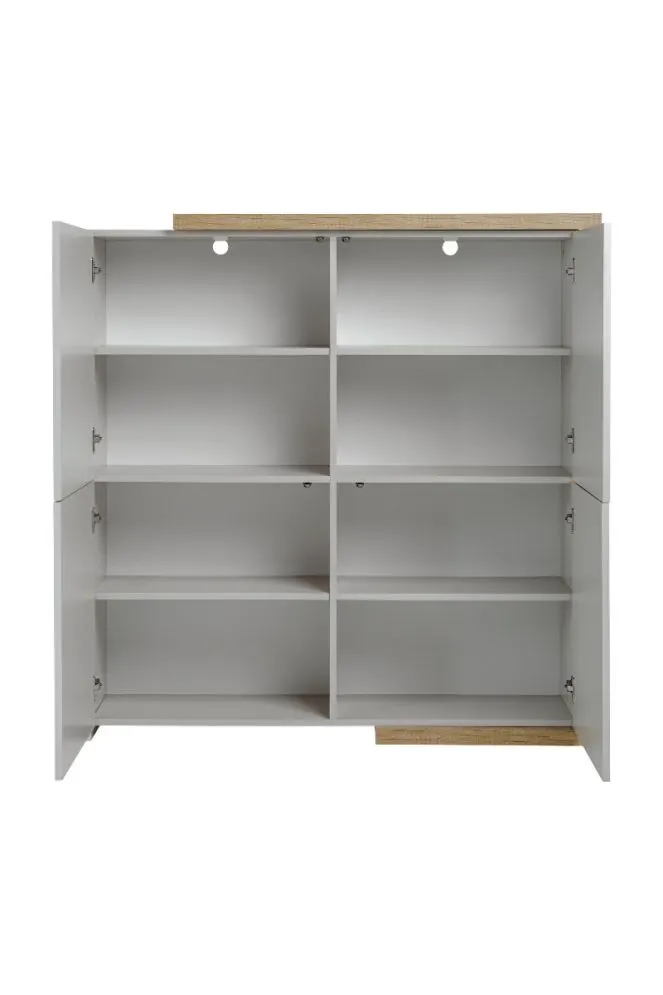 Komoda DASAR 4D kaszmir/dąb grand naturalny w stylu skandynawskim I sklep meblowy MIRAT. styl SKANDYNAWSKI kolekcja DASAR