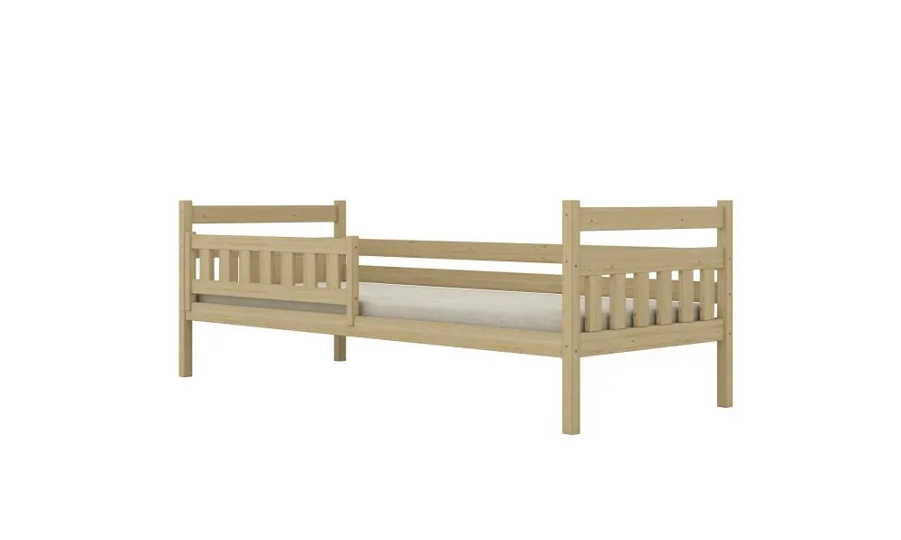 Łóżko dla dziecka z drewna sosnowego Lulek 160x80 naturalne | MIRAT