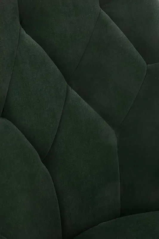 Krzesło K365 VELVET ciemno zielone tapicerowane z pikowanym oparciem | MIRAT. w stylu GLAMOUR kolekcja