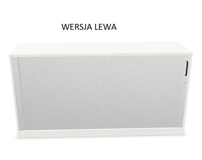 Szafka biurowa żaluzjowa EASY SPACE CABINET HRT 2-OH 160cm biała zamykana I sklep meblowy MIRAT.