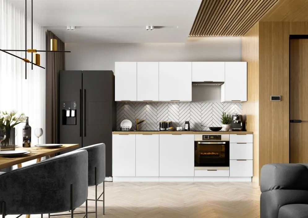 Szafka kuchenna narożna 60 DENIS WRN 36 P/L biała mat niska I sklep meblowy MIRAT.  kolekcja DENIS