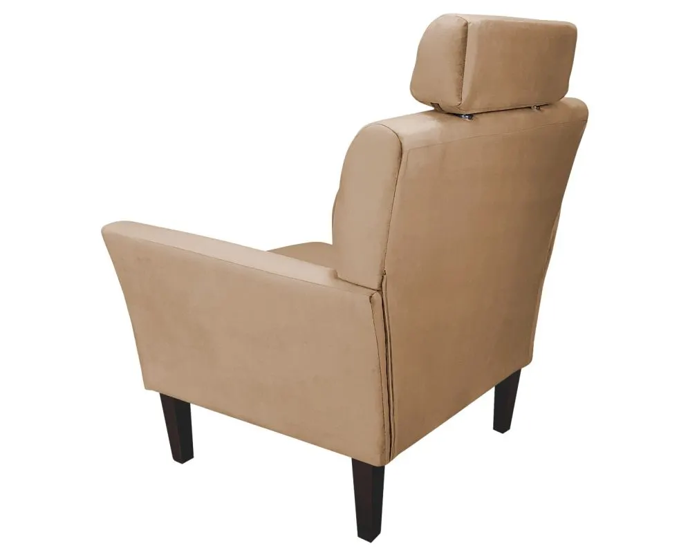 Fotel PIRO MG VELVET beżowy tapicerowany aksamitem | MIRAT. styl GLAMOUR