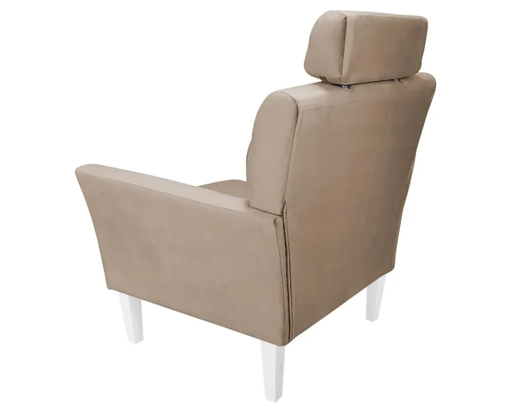 Fotel PIRO MG VELVET szary tapicerowany aksamitem | MIRAT. styl GLAMOUR