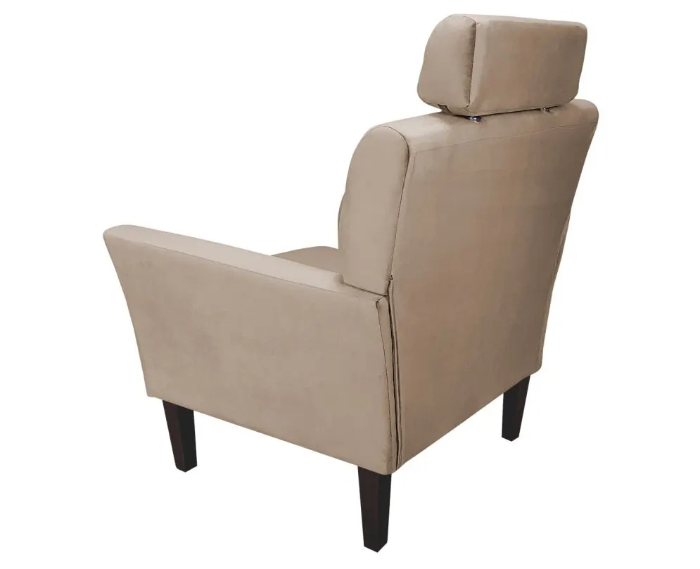 Fotel PIRO MG VELVET szary tapicerowany aksamitem | MIRAT. styl GLAMOUR