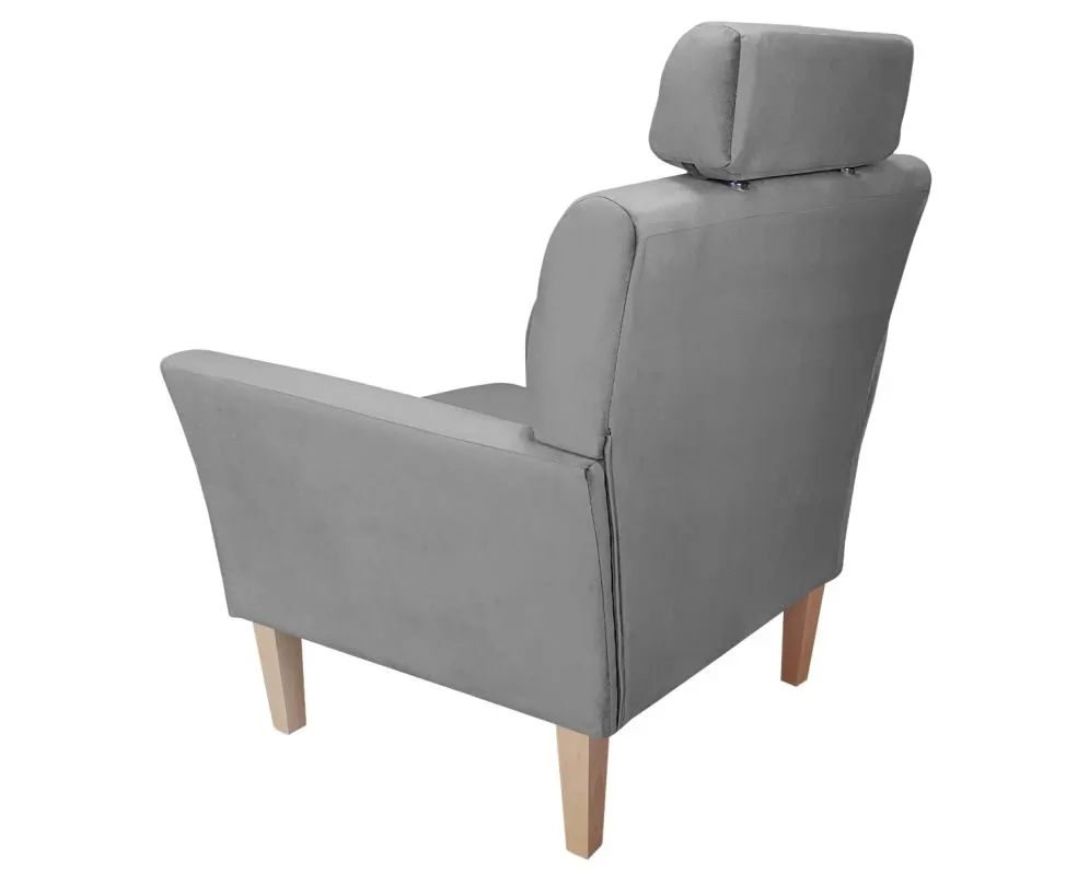 Fotel PIRO MG VELVET ciemnoszary tapicerowany aksamitem | MIRAT. styl GLAMOUR