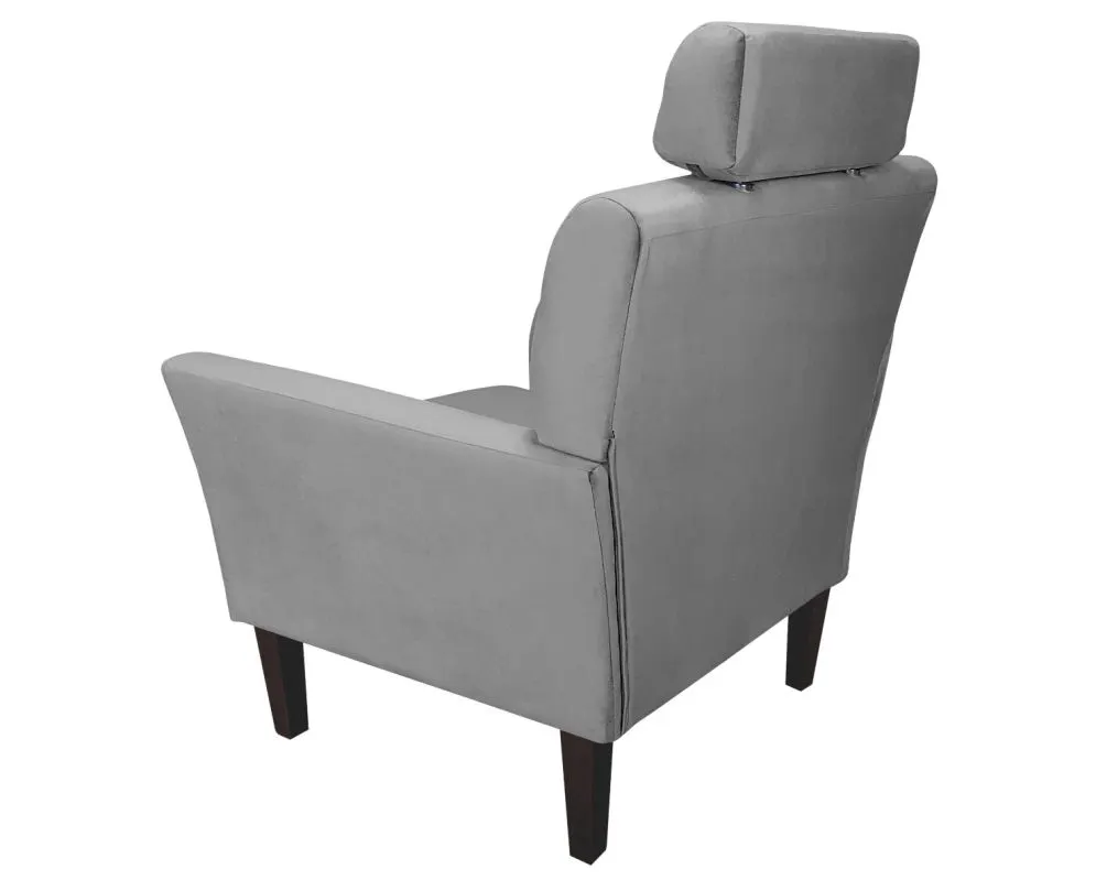 Fotel PIRO MG VELVET ciemnoszary tapicerowany aksamitem | MIRAT. styl GLAMOUR