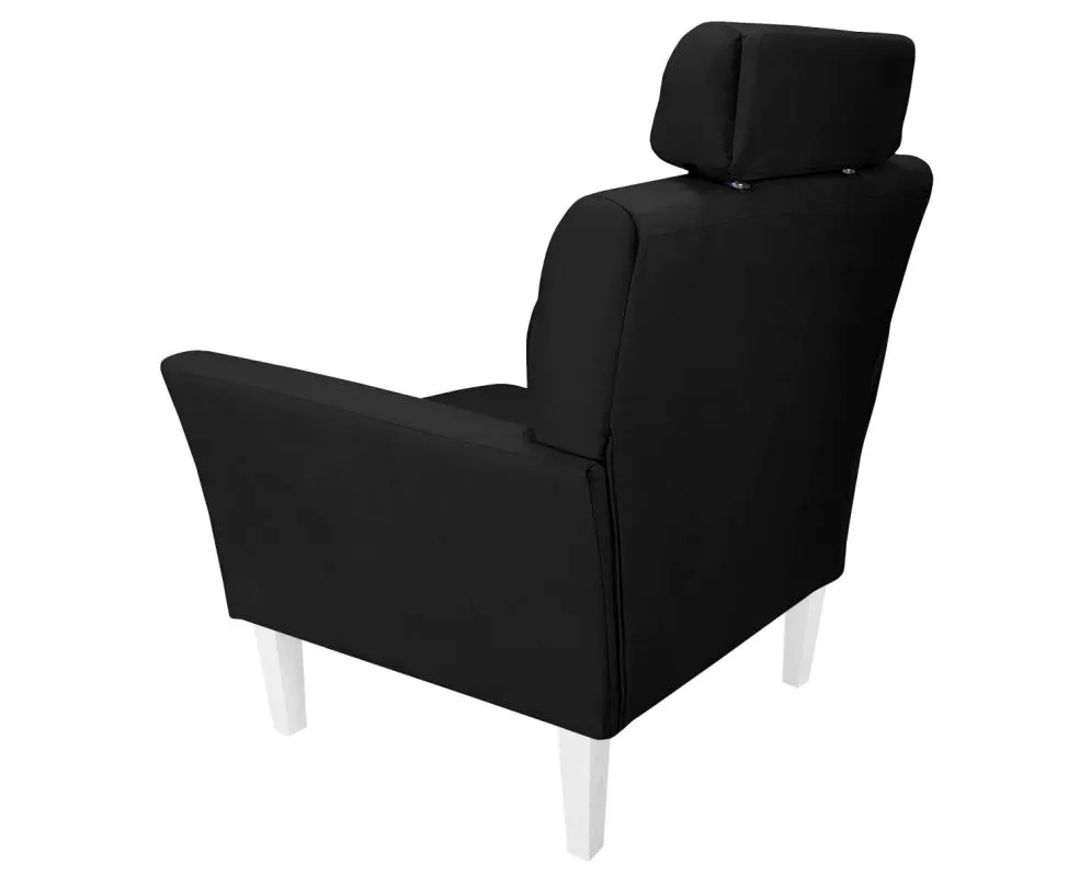 Fotel PIRO MG VELVET czarny tapicerowany aksamitem | MIRAT. styl GLAMOUR