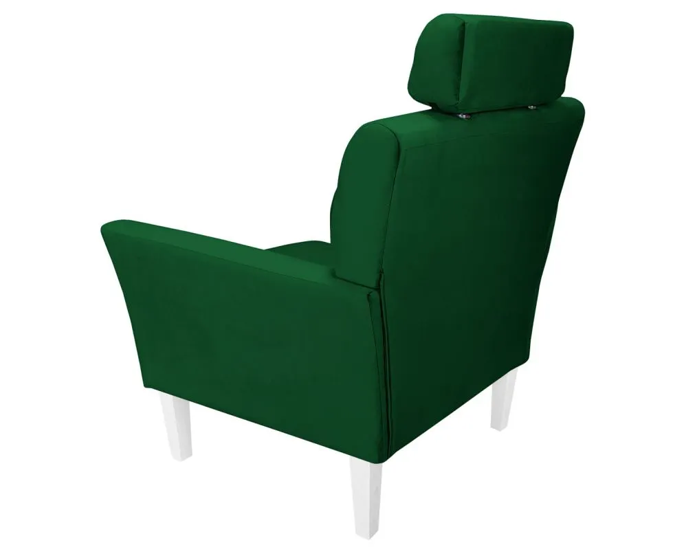 Fotel PIRO MG VELVET zielony tapicerowany aksamitem | MIRAT. styl GLAMOUR