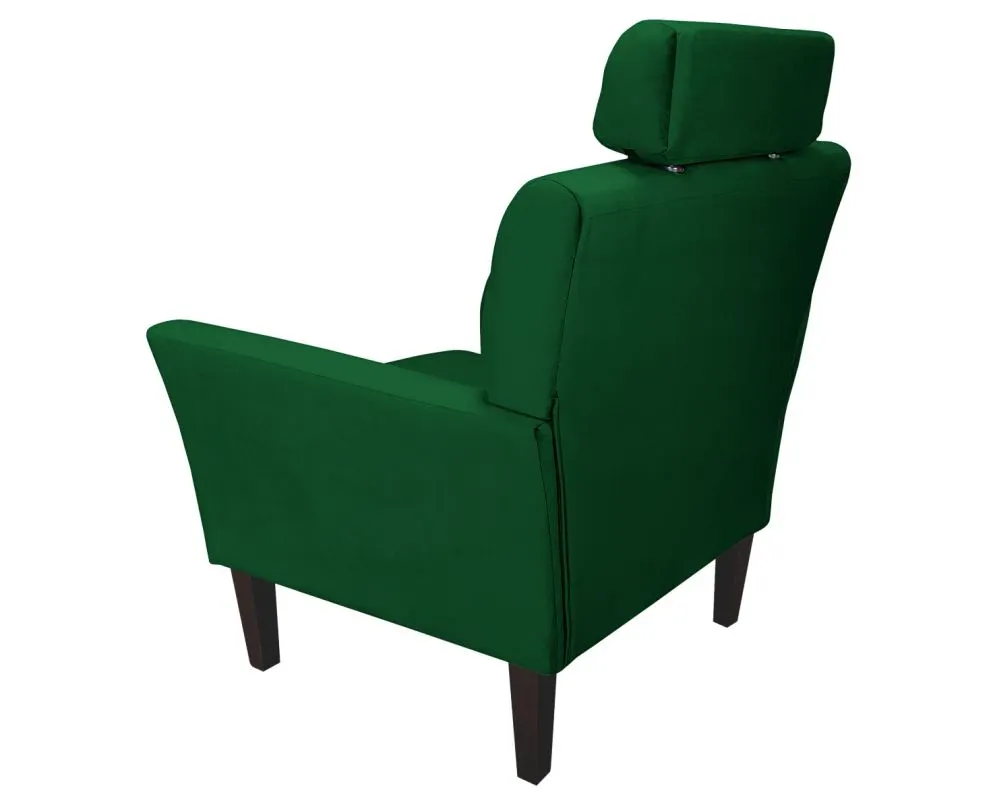 Fotel PIRO MG VELVET zielony tapicerowany aksamitem | MIRAT. styl GLAMOUR