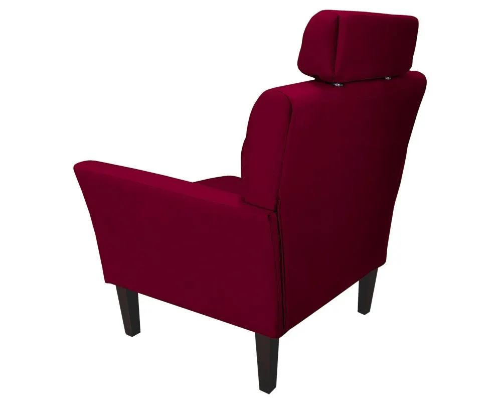 Fotel PIRO MG VELVET bordowy tapicerowany aksamitem | MIRAT. styl GLAMOUR