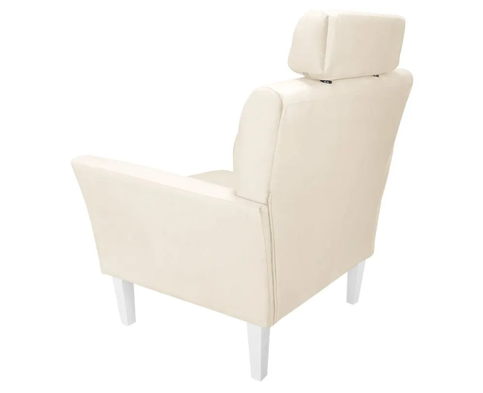 Fotel PIRO MG VELVET ecru tapicerowany aksamitem | MIRAT. styl GLAMOUR