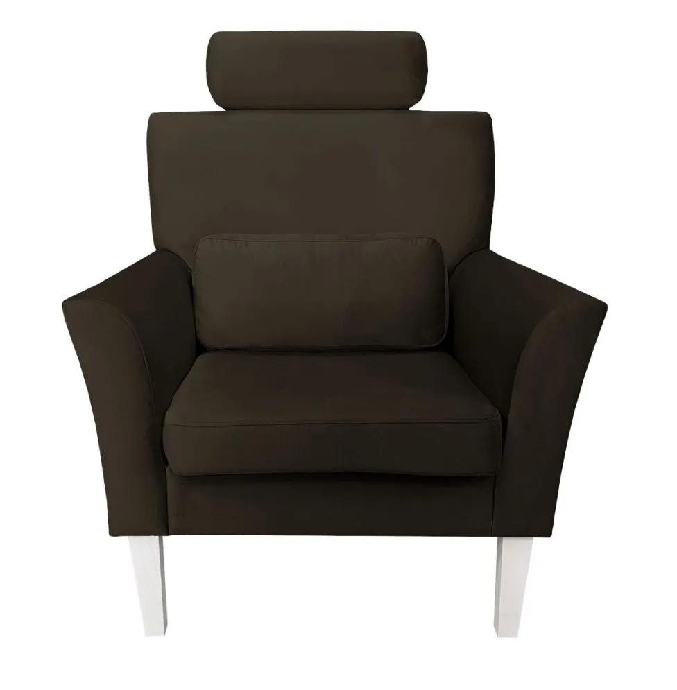 Fotel PIRO MG VELVET brązowy tapicerowany aksamitem | MIRAT. styl GLAMOUR