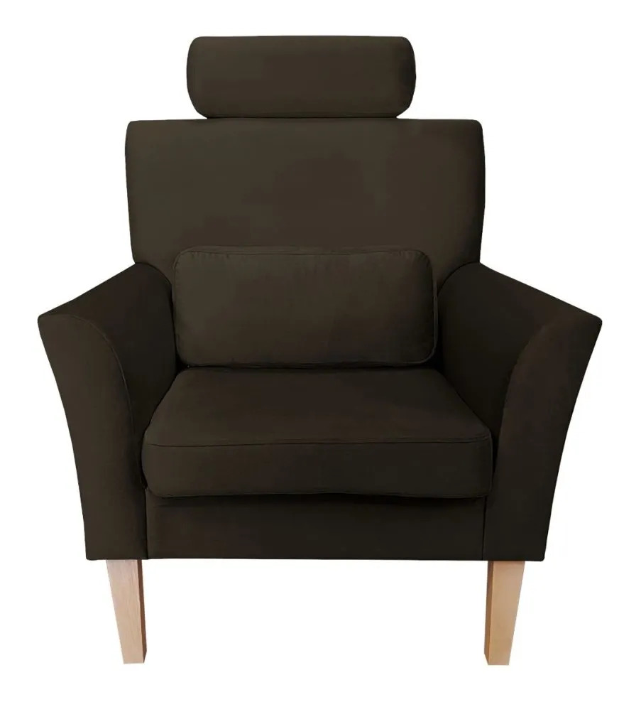 Fotel PIRO MG VELVET brązowy tapicerowany aksamitem | MIRAT. styl GLAMOUR