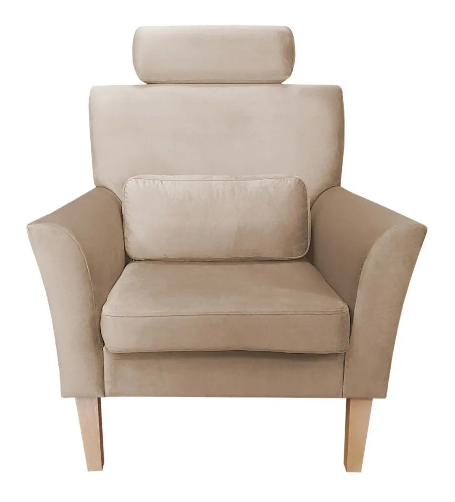 Fotel PIRO MG VELVET szary tapicerowany aksamitem | MIRAT. styl GLAMOUR