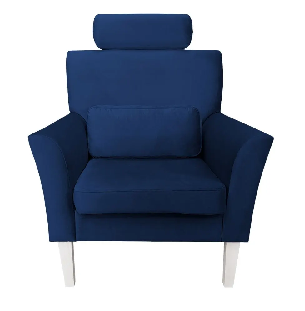 Fotel PIRO MG VELVET granatowy tapicerowany aksamitem | MIRAT. styl GLAMOUR