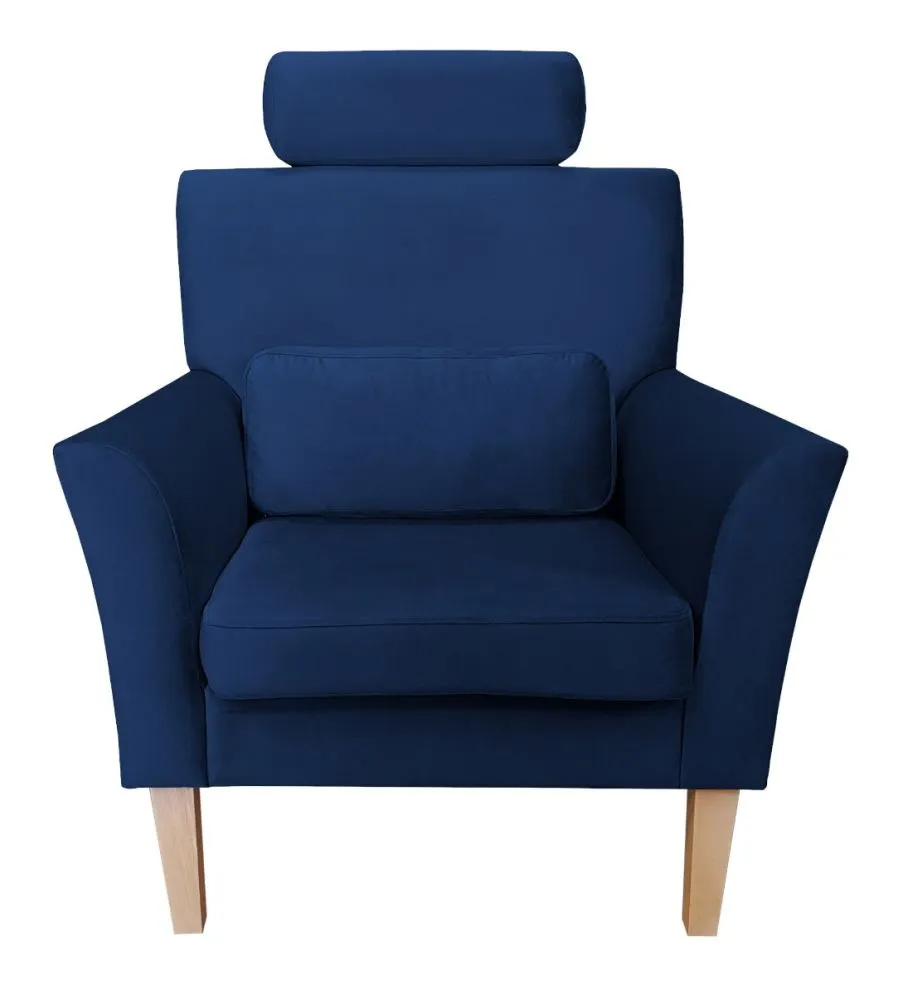 Fotel PIRO MG VELVET granatowy tapicerowany aksamitem | MIRAT. styl GLAMOUR