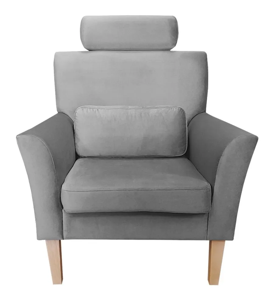 Fotel PIRO MG VELVET ciemnoszary tapicerowany aksamitem | MIRAT. styl GLAMOUR