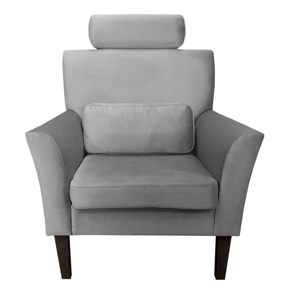 Fotel PIRO MG VELVET ciemnoszary tapicerowany aksamitem | MIRAT. styl GLAMOUR