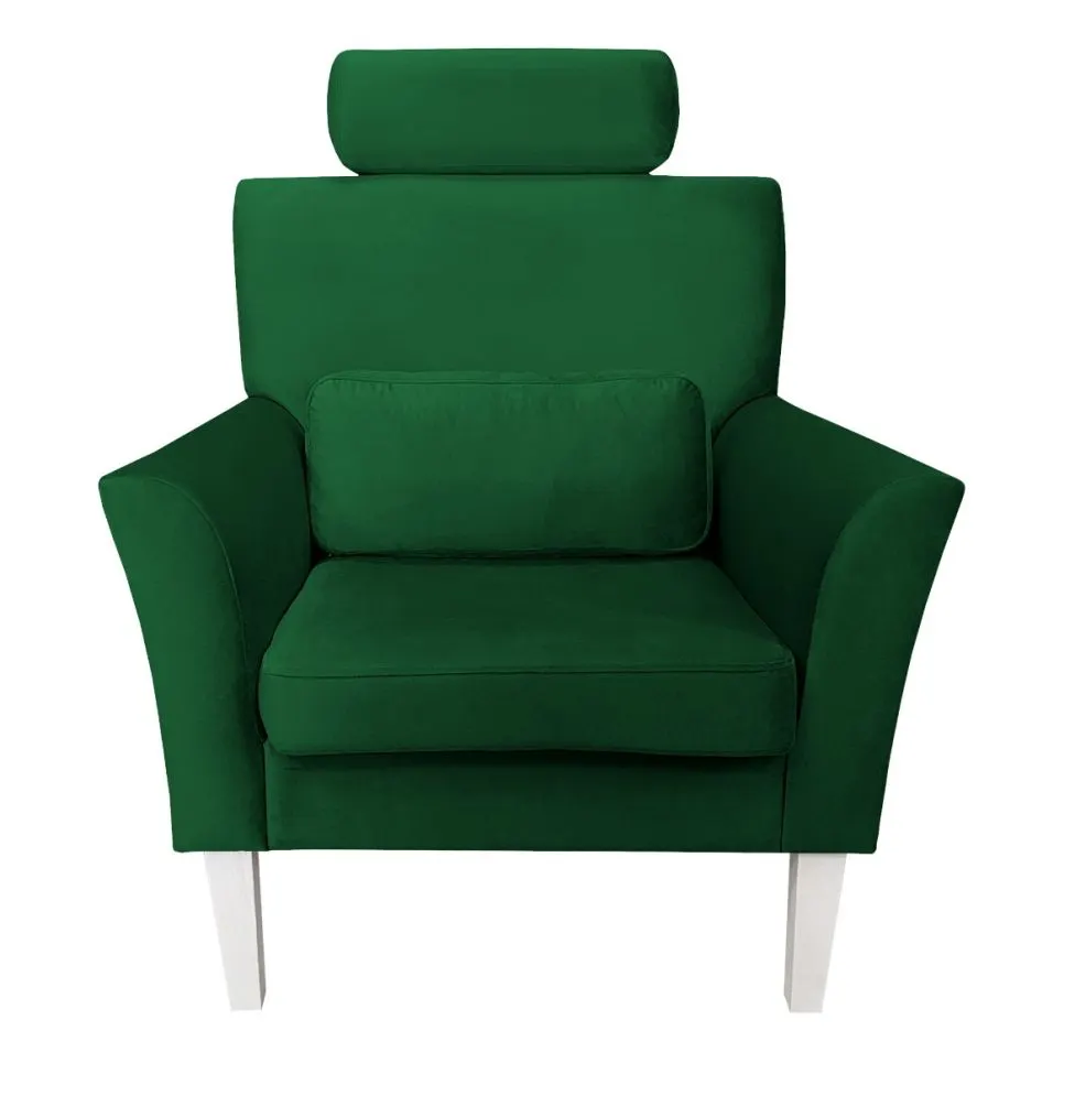 Fotel PIRO MG VELVET zielony tapicerowany aksamitem | MIRAT. styl GLAMOUR