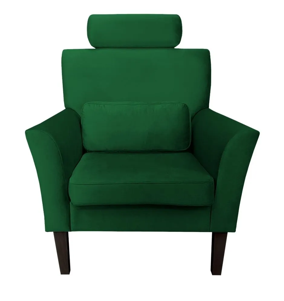 Fotel PIRO MG VELVET zielony tapicerowany aksamitem | MIRAT. styl GLAMOUR