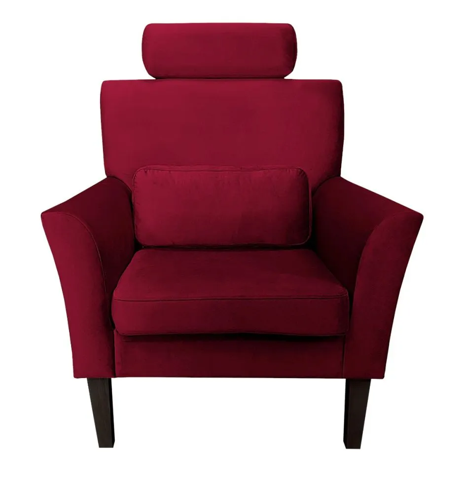 Fotel PIRO MG VELVET bordowy tapicerowany aksamitem | MIRAT. styl GLAMOUR