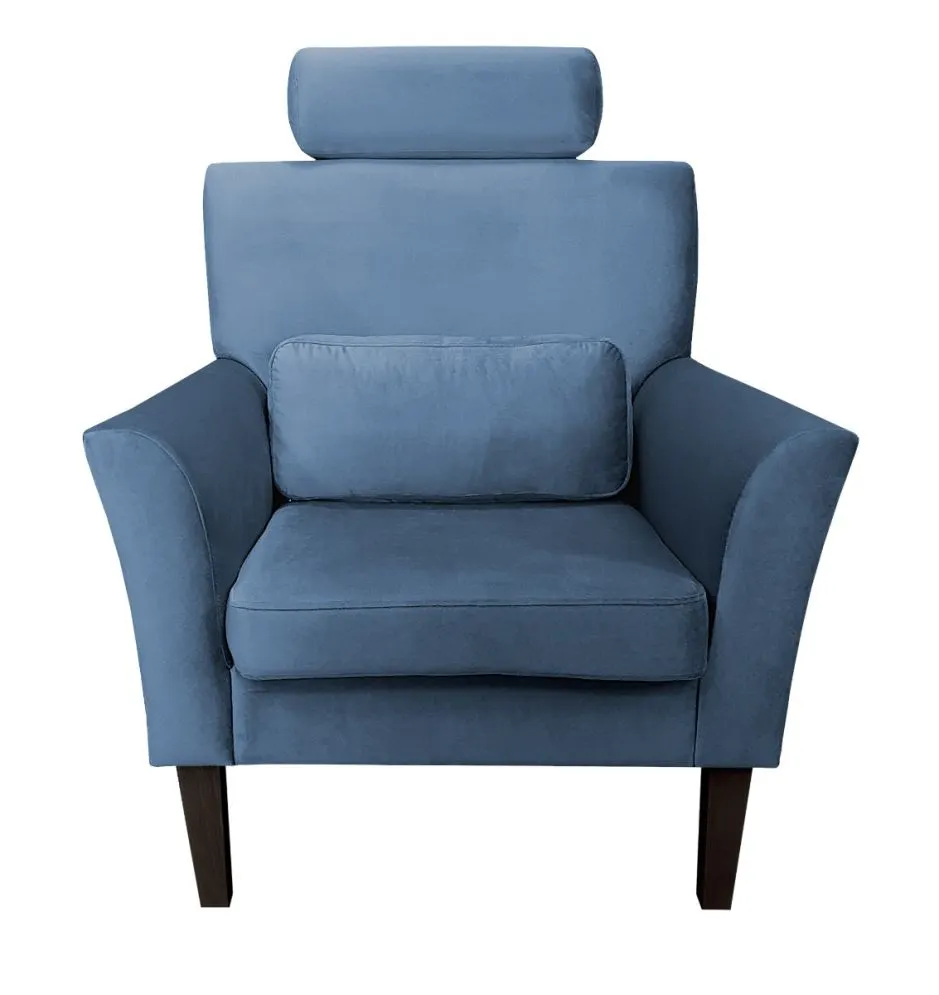 Fotel PIRO MG VELVET ciemnoniebieski tapicerowany aksamitem | MIRAT. styl GLAMOUR