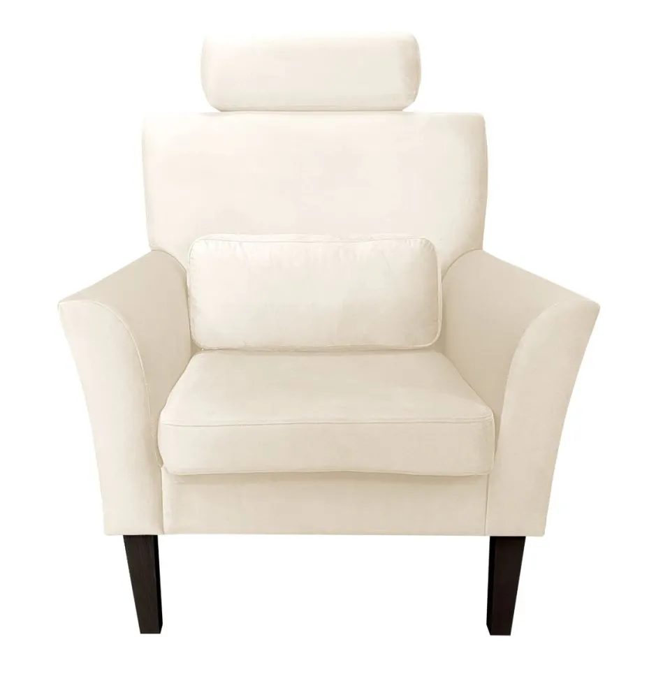 Fotel PIRO MG VELVET ecru tapicerowany aksamitem | MIRAT. styl GLAMOUR