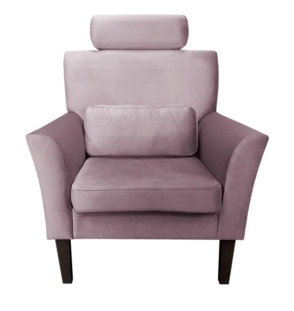Fotel PIRO MG VELVET jasnoróżowy tapicerowany aksamitem | MIRAT. styl GLAMOUR