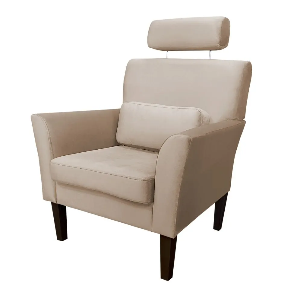 Fotel PIRO MG VELVET szary tapicerowany aksamitem | MIRAT. styl GLAMOUR